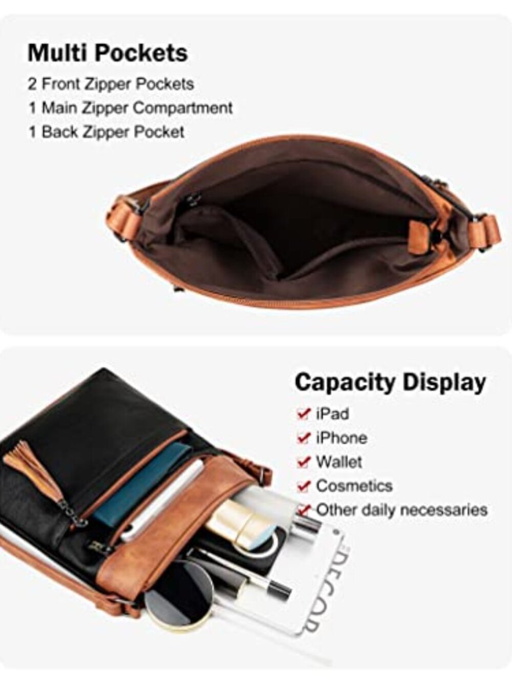 ๐ Crossbody Purses for Women, Multi Pocket Casual Crossbody Bag, Adjustable - Picture 3 of 7